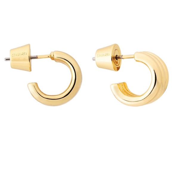 OROTON Avery Mini Hoops In Gold - Picture 2 of 6